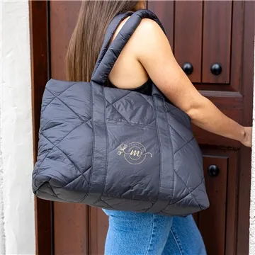 Luxe Quilted Puffer Tote Bag - Water Resistant & Multi-pocket
