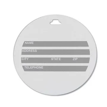 Image of 250 Custom Round Luggage Tag - Write-On Surface
