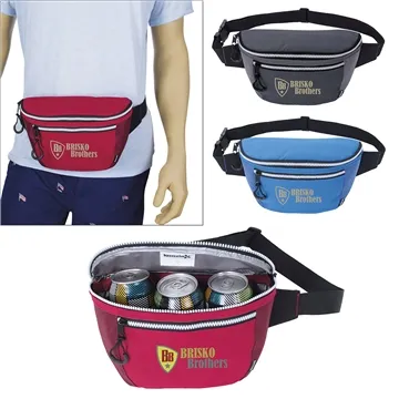 Image of 24 Promotional Koozie Rowdy Fanny Pack Cooler - Insulated & 3-Can ...