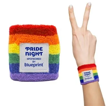Image of 200 Promotional Rainbow Wrist Sweatband