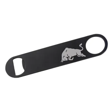 Image of 100 Customized Matte Black Powder Coated Bottle Opener - Heavy ...