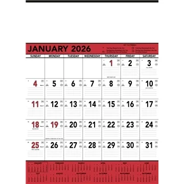 Image of 50 Custom Triumph Calendars Red & Black Contractor Memo - SFI ...