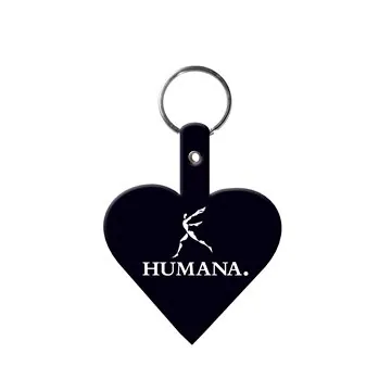 Image of 250 Custom Heart Flexible Key Tag - Split Ring