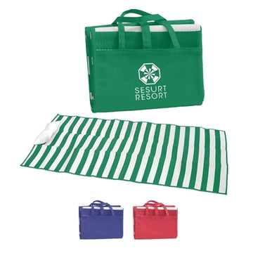 Beach Mat - Water Resistant & Inflatable Pillow