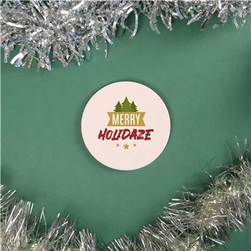 Image of 100 Promotional Round Ceramic Coaster: Single - Cork Base