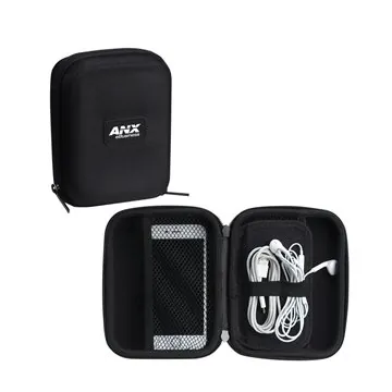 Image of 50 Custom Black Phone and Electronics Accessory Case with Zip ...