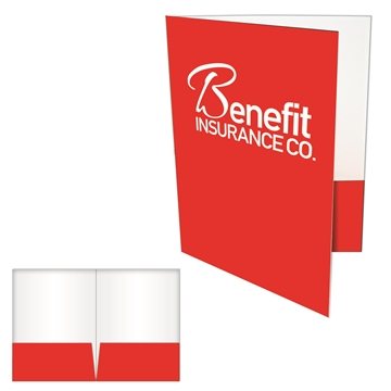 Image of 100 Promotional 2 Glued Pocket Folder - Heavy Paper & Laminated