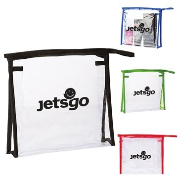 PVC Travel Amenities Case - TSA Compliant & Clear Front