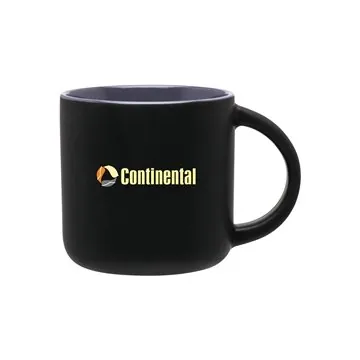 Image of 48 Custom 14 oz Minolo Mug - Matte Black - Storm Gray - Microwave ...