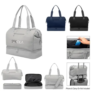The Weekender Convertible Laptop Bag With Removable Drop Bottom - Trolley sleeve