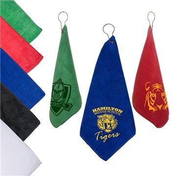 Image of 150 Custom Microfiber Golf Towel With Grommet And Hook