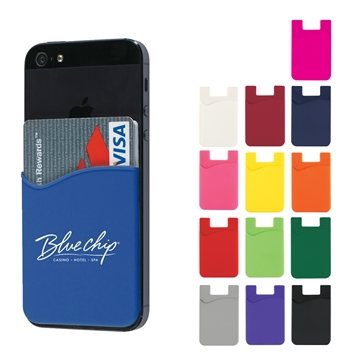 Silicone Phone Wallet - Adhesive Back & Card Storage