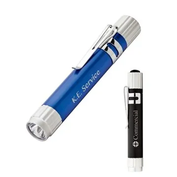 Image of 75 Promotional Tito LED Flashlight - Aluminum & Pocket Clip