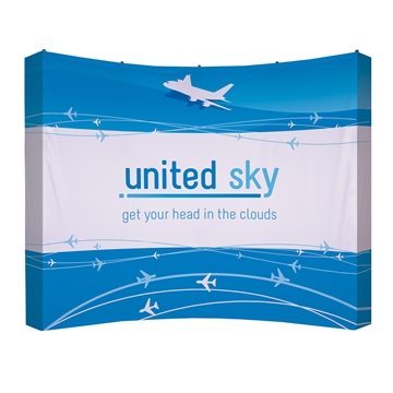 10' Curved Splash Floor Display Wrap Kit (Recycled Polyester Knit) - Lightweight & Patented Design