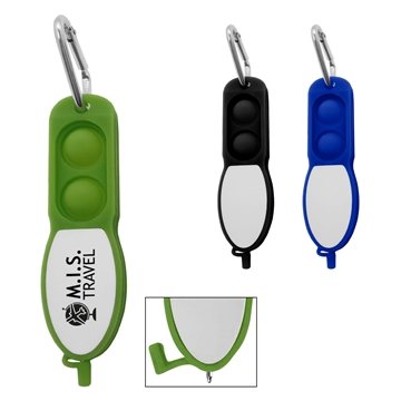 Image of 100 Custom Push Pop Pen With Carabiner - Stress Relief & Anxiety ...