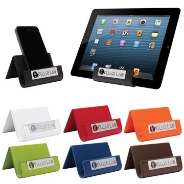 Deluxe Cell Phone/Tablet Stand - Metal & Leatherette