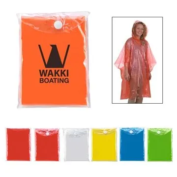 Image of 100 Custom Disposable Poncho - PE Material