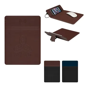 Image of 13 Promotional Wireless Charging Mouse Pad With Phone Stand - Qi ...