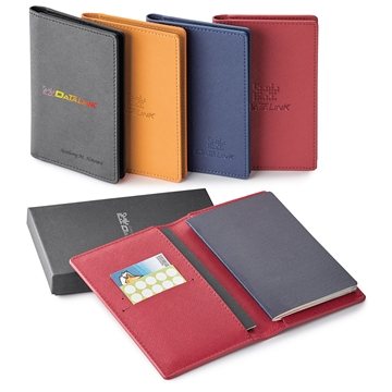 Image of 25 Custom Toscano Genuine Leather RFID Booklet Passport Holder - ...