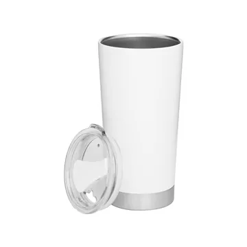 Image of 24 Promotional 20 oz Frost Stainless Steel Tumbler - White - ...