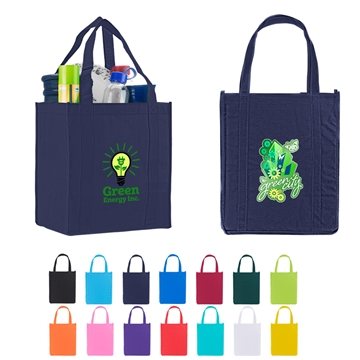 Atlas Non-Woven Grocery Tote Bag - Recycled Content & Reinforced