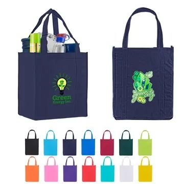 Image of 150 Customized Atlas Non-Woven Grocery Tote Bag - Recycled Content ...
