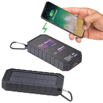 High Sierra® IPX 5 Solar Fast Wireless Power Bank - Waterproof & Multi-Output