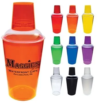 Image of 50 Customized 16 oz Cocktail Shaker - Plastic - FDA Compliant & ...