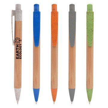 Image of 250 Customized Bamboo Harvest Writer Pen - Plunger Action