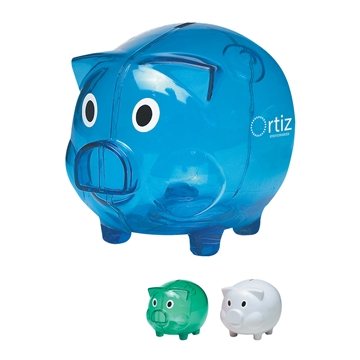Plastic Piggy Bank - Removable Bottom