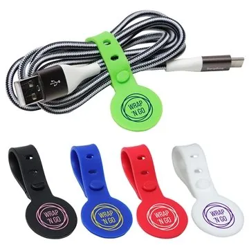 Image of 300 Custom Wrap 'N Go Cable Organizer - Silicone