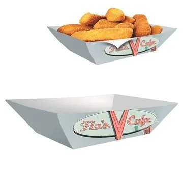 Image of 100 Promotional Food Tray - Paper Products - Event Ready