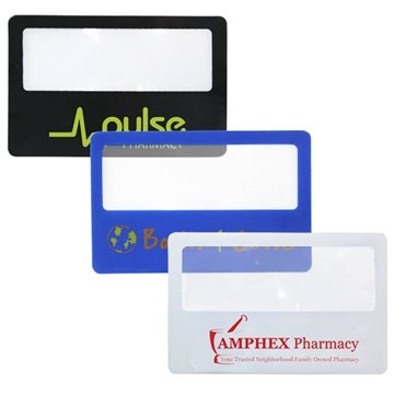 Image of 250 Promotional Wallet Magnifier With Case - 3X Power & Portable