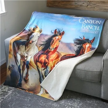 Image of 13 Customized Sublimated Ultra Plush Blanket - Sherpa Lined & ...