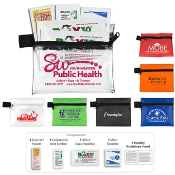 Image of 100 Promotional "STAY SAFE KIT 2" 5 Piece Insect Repellent Kit in ...