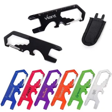 Image of 100 Promotional Carabiner Tool - 8-in-1 & TSA Friendly