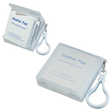 Handy Pack Sanitizing Wipes with Carabiner - 70% Alcohol & FDA Approved