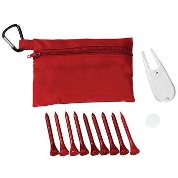 Image of 75 Custom Deluxe Golf Kit in Zippered Pouch - Biodegradable Tees