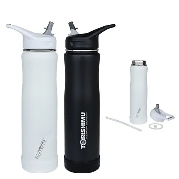 Image of 6 Custom EcoVessel The Summit 24 oz Vacuum Insulated Water Bottle ...