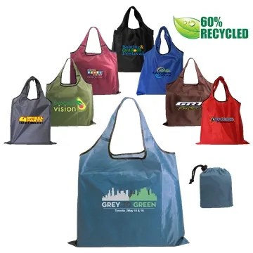 Customized rPET Fold-Away Carryall Bags