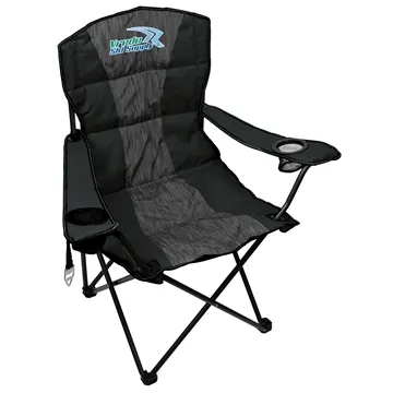 Premium Heather Stripe Chair - 300lb Capacity & Insulated Storage