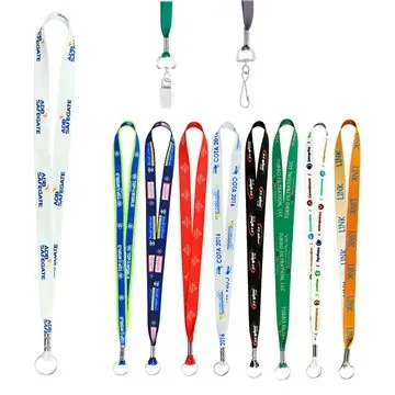 Image of 250 Custom Full Color Imprint Smooth Dye-Sublimation Lanyard - ...