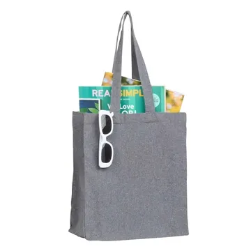 Image of 150 Customized Eco-Friendly Recycled Cotton Grocery Tote Bag - 1% ...