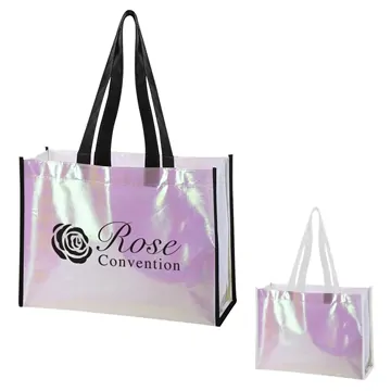 Image of 150 Promotional Mini Pearl Laminated Non-Woven Tote Bag - Water ...