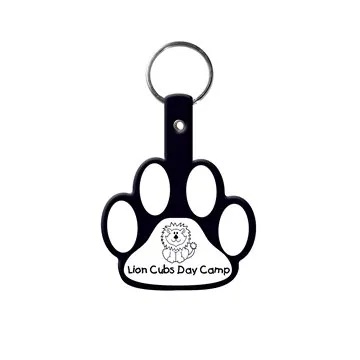 Image of 250 Custom Paw Flexible Key Tag - Split Ring