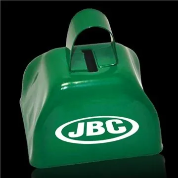 Image of 144 Promotional 3" Green Metal Cowbells - Noisemaker
