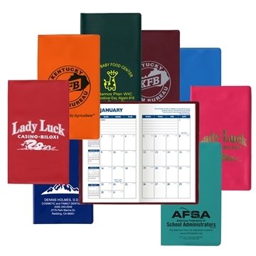 Image of 100 Customized Standard Vinyl Monthly Pocket Planner - 14 Month & ...