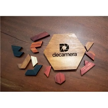 Image of 150 Custom Wood Hexagon Puzzle - Pine Material