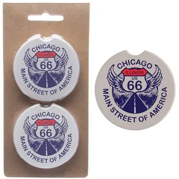 Image of 100 Custom Absorbent Stone Car Coaster Set