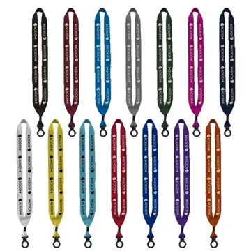 Image of 100 Custom 3/4" Polyester Lanyard with O-Ring - Durable